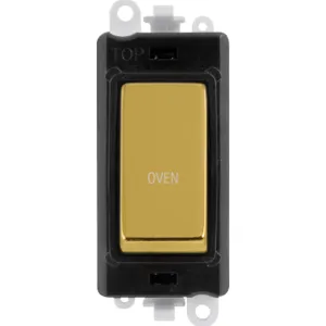20AX Double Pole Switch Module - Black - Polished