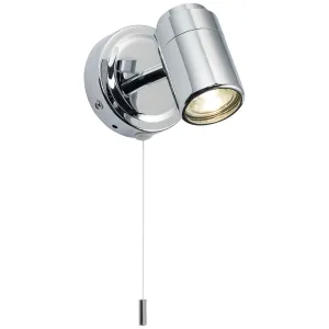 230V IP44 GU10 Single Spotlight - Chrome