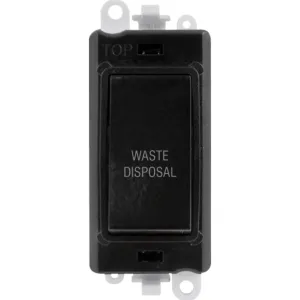 20AX Double Pole Switch Module - Black - Waste Dis