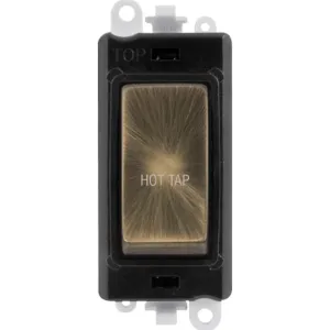 20AX Double Pole Switch Module - Black - Antique B
