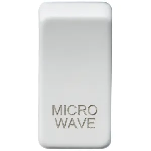 Switch cover "marked MICROWAVE" - matt white