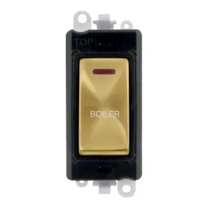 20AX Double Pole Switch With LED Module - Black -