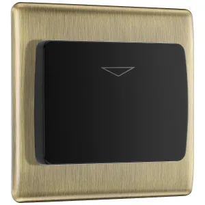 NEXUS METAL ANTIQUE BRASS SINGLE 16A KEY CARD SWIT
