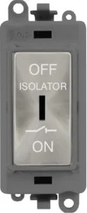 10A 3 POLE FAN ISOLATION SWITCH - GREY INSERT - SA