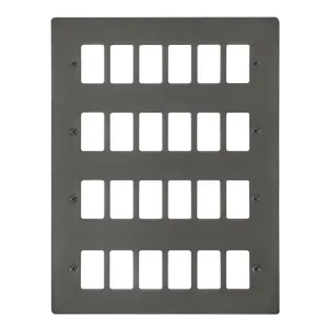 24 Gang GridPro Frontplate - Black Nickel