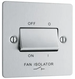 SCREWED FLATPLATE BRUSHED STEEL TRIPLE POLE FAN IS