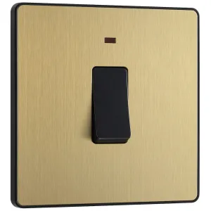 EVOLVE BRUSHED BRASS (BLACK) 20A SWITCH, DOUBLE PO