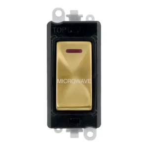 20AX Double Pole Switch With LED Module - Black -