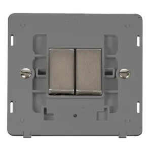 10AX Ingot 2 Gang 2 Way Plate Switch Insert