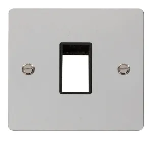 1 Gang Plate Single Switch Aperture  - Black