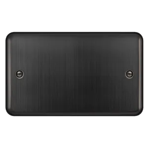 2 GANG BLANK PLATE - MATT BRONZE