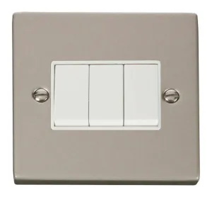 3 Gang 2 Way 10AX Switch - White
