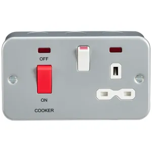 Metal Clad 2G 45A DP Cooker Switch and 13A Switche