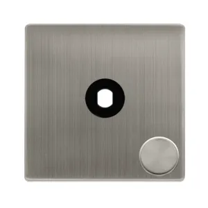 1 GANG UNFURNISHED DIMMER PLATE & KNOBS - STAINLES