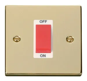 Deco - 50A 1 Gang Double Pole Switch - Red Rocker