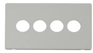 4 Gang Toggle Switch Cover Plate - White