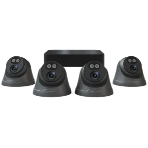 Rekor IP 24/7 IP PoE 2MP 4CH 4 Camera Dome Kit 1TB