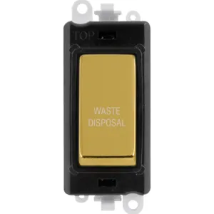 20AX Double Pole Switch Module - Black - Polished