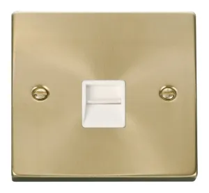 Single Telephone Socket Outlet Secondary - White