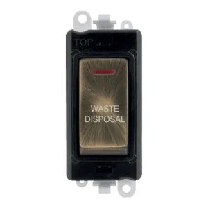 20AX Double Pole Switch With LED Module - Black -