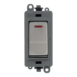 20AX Double Pole Switch With LED Module - Grey - S