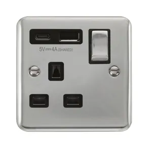 DECO+ 'INGOT' 13A 1  GANG  SWITCHED SAFETY SHUTTER