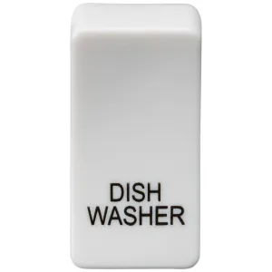 Switch cover "marked DISHWASHER" - white