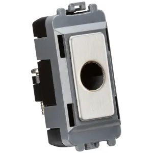 Flex outlet module (up to 10mm) - brushed chrome