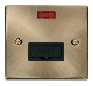 13A Fused Connection Unit With Neon - Black