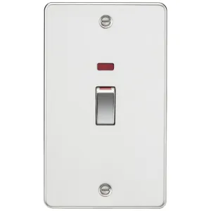 45A DP Switch with Neon (2G size) - Polished Chrom