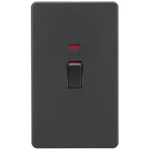 45A DP Switch with Neon (2G size) - Anthracite