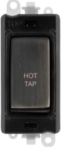 20AX Double Pole Switch Module - Black - Matt Bron