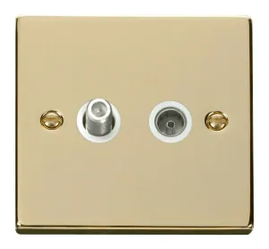 1 Gang Satellite & Coaxial Socket Outlet - White
