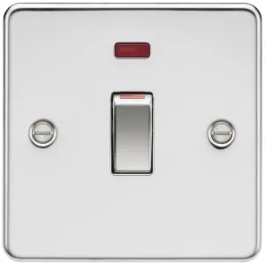45A DP Switch with Neon (1G size) - Polished Chrom