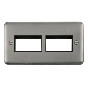 2 Gang MiniGrid Unfurnished Plate - 2 x 3 Aperture