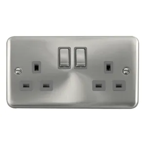 13A Ingot 2 Gang Double Pole Switched Socket Outle
