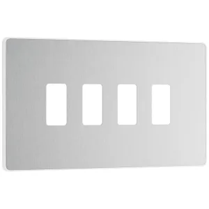 GRID FRONT PLATE - PCD EVOLVE - BRUSHED STEEL - 4