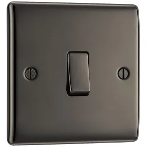 NEXUS METAL BLACK NICKEL SINGLE SWITCH, 20A 16AX 2
