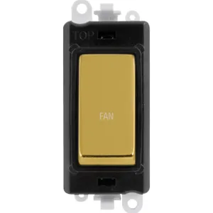 20AX Double Pole Switch Module - Black - Polished