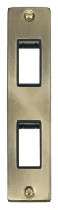 Double Architrave Plate & Aperture - Black