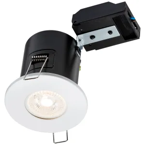 230V IP20 Fixed GU10 Fire-Rated Downlight - White