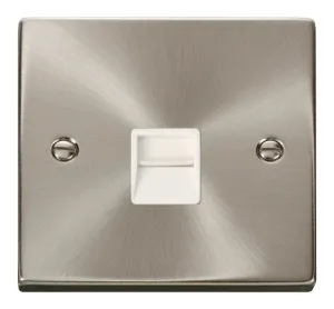Single Telephone Socket Outlet Secondary - White