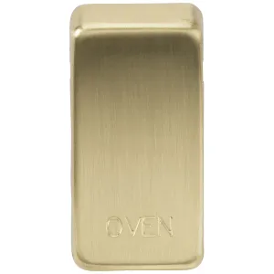 Switch cover "marked OVEN" - brushed brass
