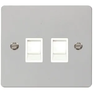 FLAT PLATE TWIN RJ45 SOCKET