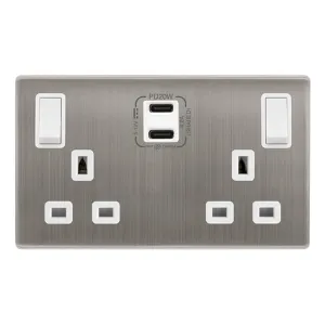 DEFINITY COMPLETE 'INGOT' 13A 2 GANG SWITCHED SAFE