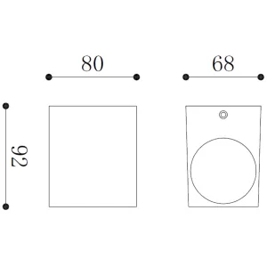 Wall Light, GU10 IP65 Single Polycarbornate