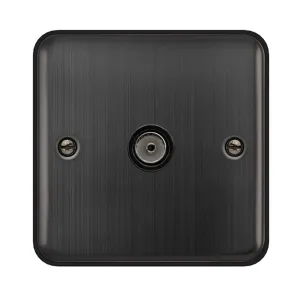 SINGLE NON-ISOLATED COAXIAL OUTLET - MATT BRONZE -