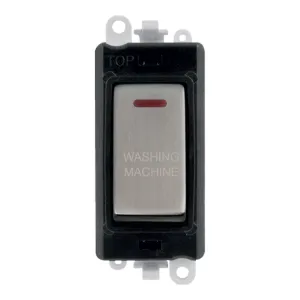 20AX Double Pole Switch With LED Module - Black -