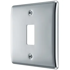 GRID FRONT PLATE METAL NEXUS - CHROME - 1 GANG