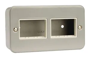 2 Gang Switch Plate - 3+3 Aperture